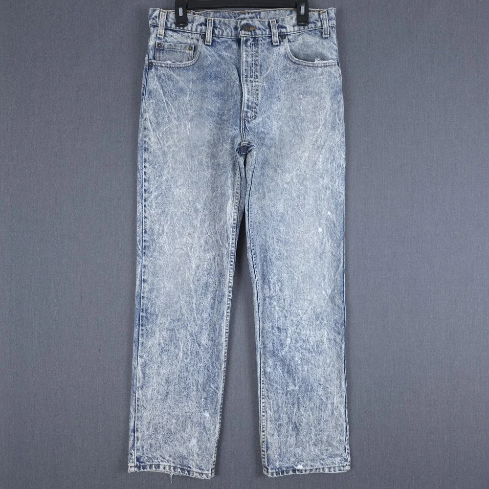 Vintage Levis 540 Jeans Mens 34x30 (Fits 32x30) Acid Wash Denim 80s USA Red Tab